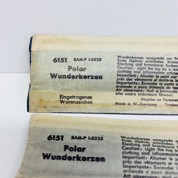 Polar Wunderkerzen Electric Sparklers Lot Of 2 Packs 6151 BAM-P Vintage RARE - Picture 5 of 6